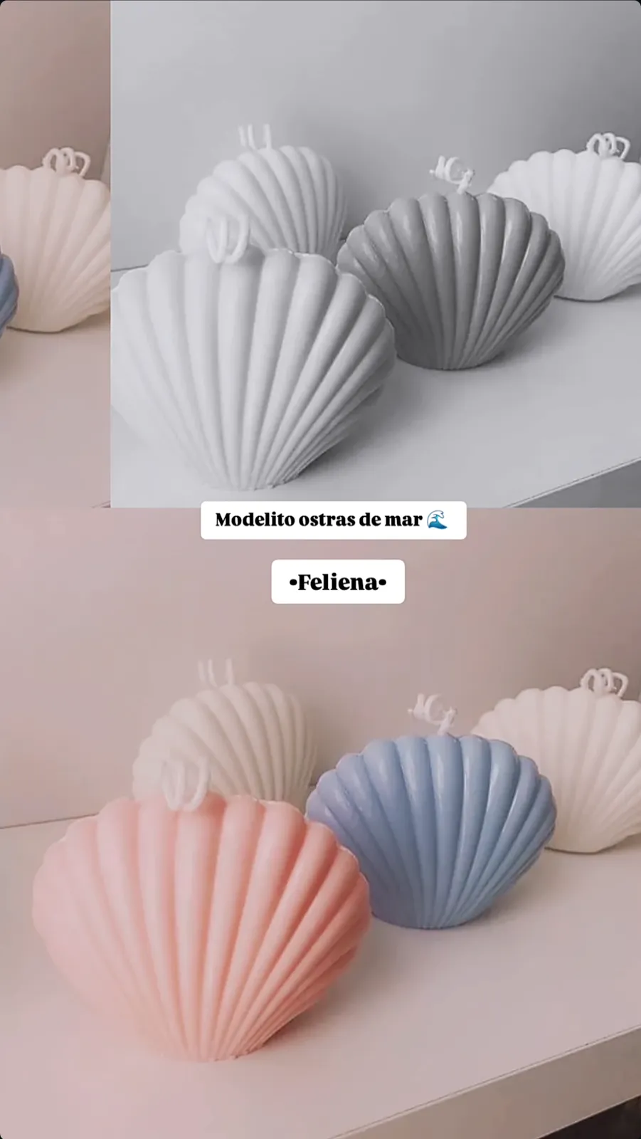 Vela Deco perfumada "ostras de mar"