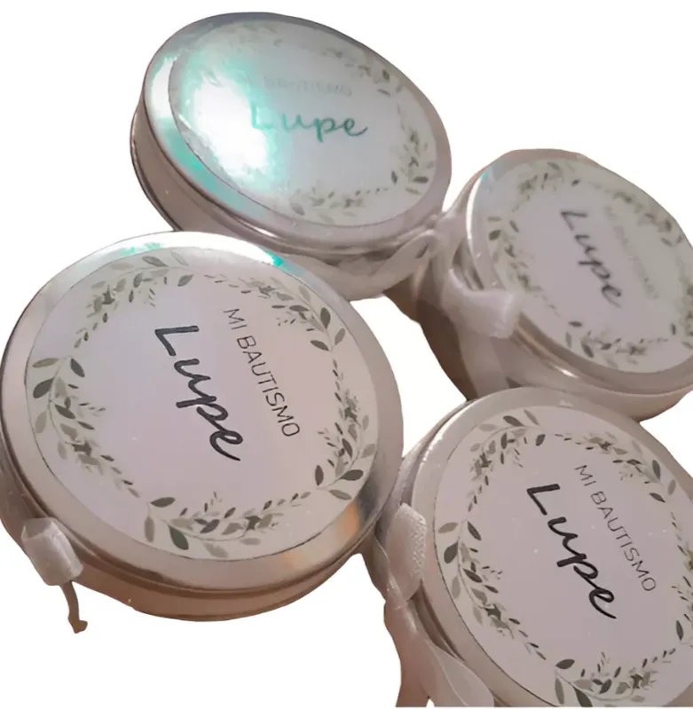 Souvenirs vela latita de noche personalizada x10 unidades